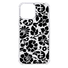 Black Floral Background, Vintage Floral Pattern Iphone 13 Pro Max Tpu Uv Print Case by kyorashop23