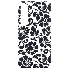 Black Floral Background, Vintage Floral Pattern Samsung Galaxy S24 6 2 Inch Black Tpu Uv Case