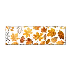 Brown Autumn Leaves Sticker (bumper) by kyorashop23