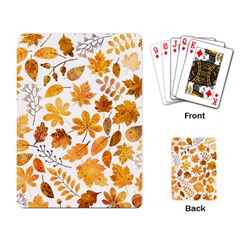 Brown Autumn Leaves Playing Cards Single Design (rectangle)