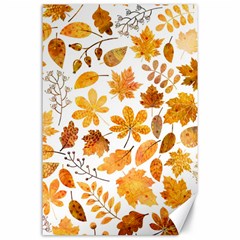 Brown Autumn Leaves Canvas 24  X 36  by kyorashop23