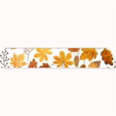 Brown Autumn Leaves Small Bar Mat by kyorashop23