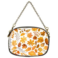 Brown Autumn Leaves Chain Purse (two Sides) by kyorashop23