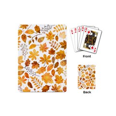 Brown Autumn Leaves Playing Cards Single Design (mini)