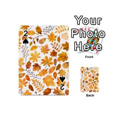 Brown Autumn Leaves Playing Cards 54 Designs (mini)