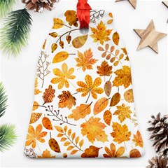 Brown Autumn Leaves Bell Ornament (two Sides)