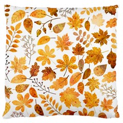 Brown Autumn Leaves Large Cushion Case (one Side) by kyorashop23