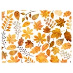 Brown Autumn Leaves Two Sides Premium Plush Fleece Blanket (Baby Size) 40 x30  Blanket Front