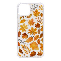 Brown Autumn Leaves Iphone 14 Tpu Uv Print Case by kyorashop23