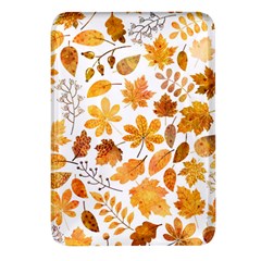 Brown Autumn Leaves Rectangular Glass Fridge Magnet (4 Pack) by kyorashop23