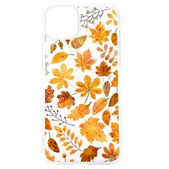 Brown Autumn Leaves Iphone 15 Tpu Uv Print Case by kyorashop23