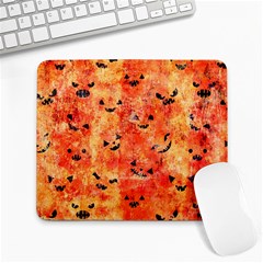 Carved Pumpkin Faces Large Mousepad by kyorashop23