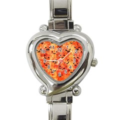 Carved Pumpkin Faces Heart Italian Charm Watch by kyorashop23