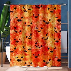 Carved Pumpkin Faces Shower Curtain 60  X 72  (medium)  by kyorashop23