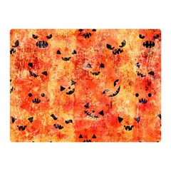 Carved Pumpkin Faces Two Sides Premium Plush Fleece Blanket (mini) by kyorashop23