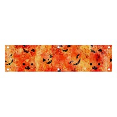 Carved Pumpkin Faces Banner And Sign 4  X 1 