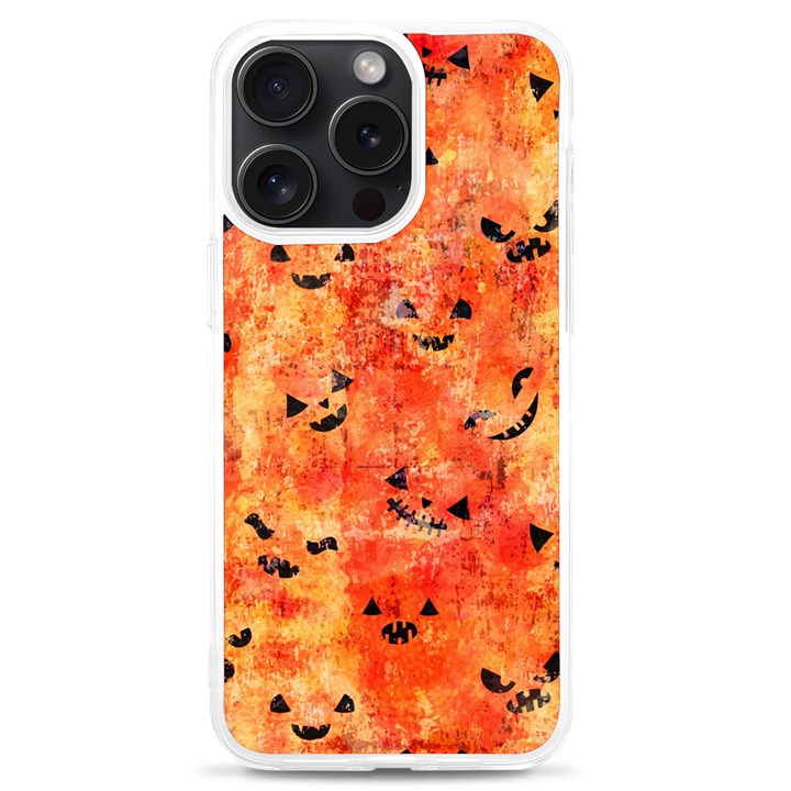 Carved Pumpkin Faces iPhone 15 Pro Max TPU UV Print Case