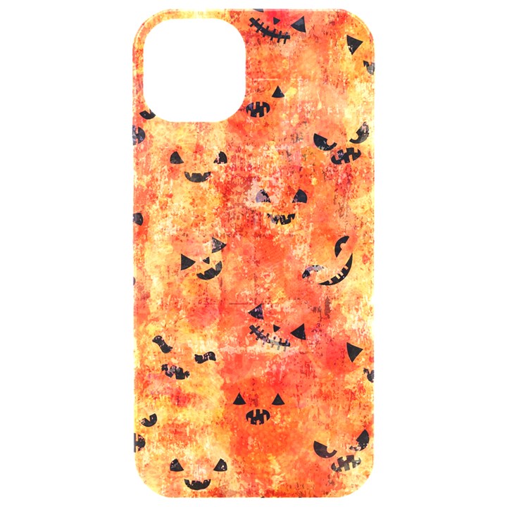 Carved Pumpkin Faces iPhone 15 Pro Black UV Print PC Hardshell Case