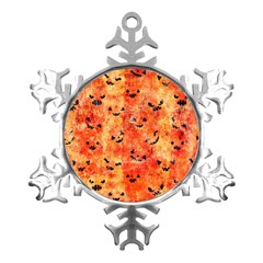 Carved Pumpkin Faces Metal Small Snowflake Ornament by kyorashop23