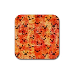 Carved Pumpkin Faces Rubber Coaster (square) by kyorashop23