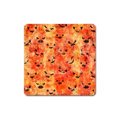 Carved Pumpkin Faces Square Magnet by kyorashop23