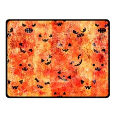 Carved Pumpkin Faces Fleece Blanket (small) by kyorashop23