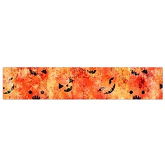 Carved Pumpkin Faces Small Premium Plush Fleece Scarf