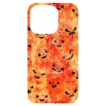 Carved Pumpkin Faces iPhone 14 Pro Black UV Print Case Front