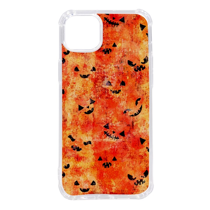 Carved Pumpkin Faces iPhone 14 Plus TPU UV Print Case