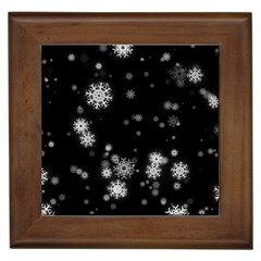 Christmas Snow Edge, Lights Framed Tile by kyorashop23