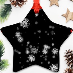 Christmas Snow Edge, Lights Ornament (star)