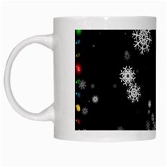 Christmas Snow Edge, Lights White Mug by kyorashop23