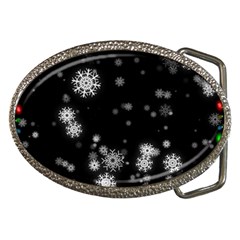 Christmas Snow Edge, Lights Belt Buckles by kyorashop23