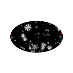 Christmas Snow Edge, Lights Sticker Oval (100 Pack) by kyorashop23