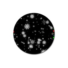 Christmas Snow Edge, Lights Magnet 3  (round) by kyorashop23