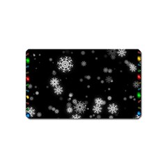 Christmas Snow Edge, Lights Magnet (name Card) by kyorashop23