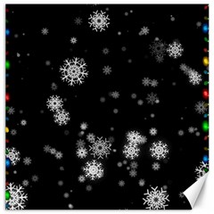 Christmas Snow Edge, Lights Canvas 20  X 20  by kyorashop23