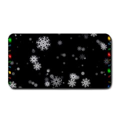 Christmas Snow Edge, Lights Medium Bar Mat by kyorashop23