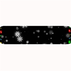 Christmas Snow Edge, Lights Large Bar Mat by kyorashop23