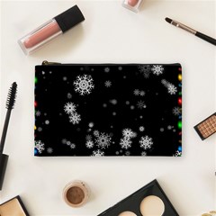 Christmas Snow Edge, Lights Cosmetic Bag (medium) by kyorashop23