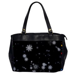 Christmas Snow Edge, Lights Oversize Office Handbag by kyorashop23