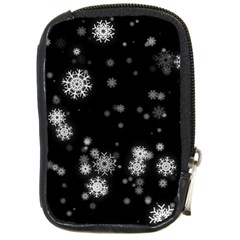 Christmas Snow Edge, Lights Compact Camera Leather Case by kyorashop23