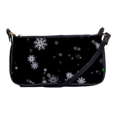 Christmas Snow Edge, Lights Shoulder Clutch Bag by kyorashop23