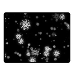 Christmas Snow Edge, Lights Fleece Blanket (small) by kyorashop23