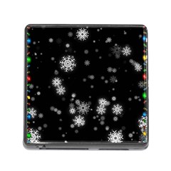 Christmas Snow Edge, Lights Memory Card Reader (square 5 Slot) by kyorashop23