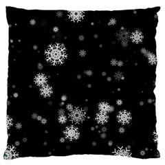 Christmas Snow Edge, Lights Large Cushion Case (one Side) by kyorashop23