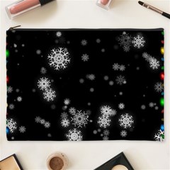 Christmas Snow Edge, Lights Cosmetic Bag (xxxl) by kyorashop23