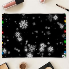 Christmas Snow Edge, Lights Cosmetic Bag (xxl) by kyorashop23