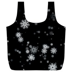 Christmas Snow Edge, Lights Full Print Recycle Bag (xl) by kyorashop23