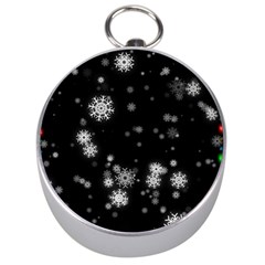 Christmas Snow Edge, Lights Silver Compasses by kyorashop23